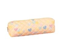 Trousse à crayons carrée avec motif cœur, grande capacité, sac de rangement pour étudiants, école, bureau, usage quotidien, jaune, Inspiré par l'amour