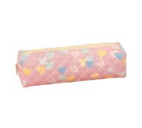 Trousse à crayons carrée avec motif cœur, grande capacité, sac de rangement pour étudiants, école, bureau, usage quotidien, rose, Inspiré par l'amour