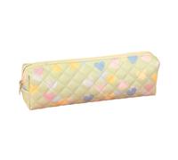 Trousse à crayons carrée avec motif cœur, grande capacité, sac de rangement pour étudiants, école, bureau, usage quotidien, Vert, Inspiré par l'amour