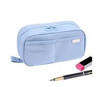 Trousse À Crayons Cartoon - Grande Capacité Imperméable Portable Organisateur De Stylos - Pochette Scolaire et Maquillage pour Filles,pour Élèves, Garçons, Filles, Adolescents et, Bleu, Se référer à