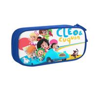 Trousse à crayons Cleo and Cuquin avec fermeture éclair, grande capacité, boîte de rangement pour stylos, papeterie, sac de rangement, trousse de maquillage, pochette de bureau, fournitures de papeter