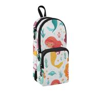 Trousse à crayons colorée avec compartiment pour étudiants, cartable, papeterie, marqueur pour l'école, le bureau, le travail, Sirènes colorées, Taille unique, Mallette