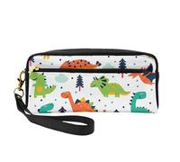 Trousse à crayons colorée avec imprimé dinosaures 1 pour filles, étudiants, cosmétiques, pour l'école, le bureau, les voyages