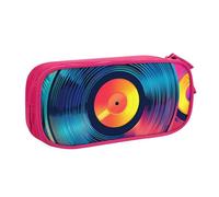 Trousse à crayons colorée Viny CD pour garçons et filles - Grand sac à stylos - Organiseur de papeterie pour l'école et le bureau - Trousse de maquillage zippée, bleu, 21x5x10.5cm, Trousse de