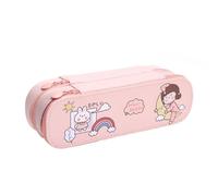 Trousse à crayons créative de grande capacité, adorable trousse multifonction double couche, Bonne nuit, Double layered pencil case
