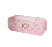 Trousse à crayons créative de grande capacité, adorable trousse multifonction double couche, fille, Double layered pencil case
