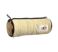 Trousse à crayons cylindrique en doux pour crayons, papeterie, petite pochette de taille compacte pour sac à dos, sac à main ou poche, cadeau pour garçons et filles, , jaune, Refer