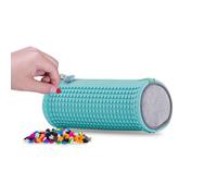 Trousse à crayons cylindrique Pixie Crew en gris/turquoise