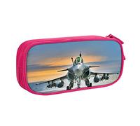 Trousse à crayons d'avion pour filles et garçons, grande capacité, double couche, trousse de maquillage pour étudiants, artistes, école, bureau, université, rose, Taille unique, Cartable