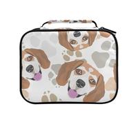 Trousse à crayons de couleur avec motif pattes de chien et beagle - Grande capacité - Pour crayons de couleur, stylos, marqueurs, #01, Taille unique, Charmant