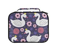 Trousse à crayons de couleur blanche avec cygne de princesse avec motif floral de grande capacité pour crayons de couleur, stylos, marqueurs, #01, Taille unique, Charmant