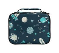 Trousse à crayons de couleur bleue galaxie planète fusée grande capacité pour crayons de couleur, stylos, marqueurs, organisateur, #01, Taille unique, Charmant