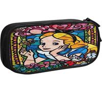 Trousse À Crayons De Couleur Disney Alice Au Pays Des Merveilles - Grande Capacité - Avec Fermeture Éclair - Pour Crayons De Coloriage Aquarelle, Stylos Gel Et Marqueurs - Pour Artiste