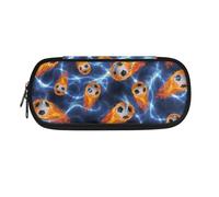 Trousse à crayons de grande capacité avec 4 emplacements pour garçons, filles, adolescents et adultes - Motif colibri et mandala bohème - Durable - Pour l'école, le bureau, Fire Soccer Lightning,