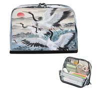 Trousse à crayons de grande capacité avec compartiment pour enseignant, école, peinture à l'encre chinoise, grue solaire, bolsas para maquillaje de mujer