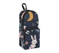 Trousse à crayons de grande capacité avec compartiment pour étudiants, cartable, papeterie, marqueur pour l'école, le bureau, le travail, Astronautes Lapins de l'espace, Taille unique, Mallette