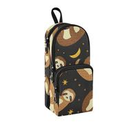 Trousse à crayons de grande capacité avec compartiment pour étudiants en forme de cartable pour l'école, le bureau, le travail, Paresseux étoile lune, Taille unique, Mallette