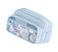 Trousse à crayons de grande capacité avec compartiments extensibles, trousse à crayons multifonction avec fermeture éclair pour étudiant