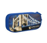 Trousse à crayons de grande capacité avec fermeture éclair double couche Motif Tower Bridge in London