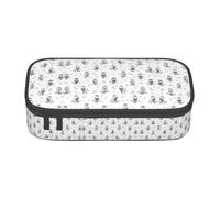 Trousse à crayons de grande capacité avec fermeture éclair - Motif hibou et branches d'arbre - Pour garçons et filles, Noir , Taille unique, Valise