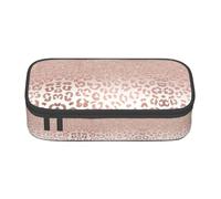 Trousse à crayons de grande capacité avec fermeture éclair - Or rose pailleté - Pour garçons et filles, Noir , Taille unique, Valise