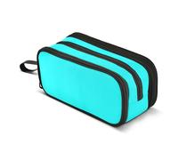 Trousse à crayons de grande capacité avec fermeture éclair pour filles - Couleur unie