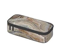 Trousse à crayons de grande capacité avec imprimé pierre onyx bleu pâle, trousse à crayons durable pour bureau, université, adulte, adolescent, fille, garçon, pierre onyx bleu pâle, taille unique,