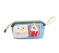 Trousse à crayons de grande capacité avec motif d'ours mignon - Grande ouverture - Pour enseignant et école, bleu , Refer to description, Unisexe