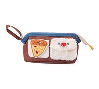 Trousse à crayons de grande capacité avec motif d'ours mignon | Trousse à crayons portable à large ouverture pour étudiants et enseignants, marron, Refer to description, Unisexe