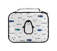 Trousse à crayons de grande capacité avec motif mignon sans couture avec petit pingouin et poisson pour crayons de couleur, stylos, marqueurs, #01, Taille unique, Charmant