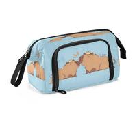 Trousse à crayons de grande capacité - Cadeau pour bureau, école, adolescent, fille, garçon, Capybara I Am So Tired, Capybara I Am So Tired, Taille unique, Dessin animé