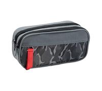 Trousse à crayons de grande capacité | Organiseur à crayons | Double couche pour enseignants, étudiants, artistes, adolescents, journaux, salle de ureau, voyage art, travail, gris