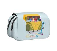 Trousse à crayons de grande capacité pour filles et garçons, trousse à crayons double couche avec couvercle à rabat, jolie boîte à crayons, trousse de maquillage, trousse à crayons pour l'école