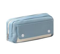 Trousse à crayons de grande capacité pour l'école, les adolescents, les filles, les garçons, les enfants (S-bleu)