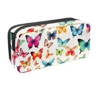 Trousse à crayons de grande capacité pour ranger des fournitures de bureau, des pensées d'oiseaux, des fleurs, Multicolore 13., 2.3x8.2x3.9in/6x21x10cm, Organiseur de sac