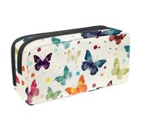 Trousse à crayons de grande capacité pour ranger des fournitures de bureau, des pensées d'oiseaux, des fleurs, Multicolore 6., 2.3x8.2x3.9in/6x21x10cm, Organiseur de sac