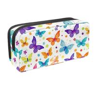 Trousse à crayons de grande capacité pour ranger des fournitures de bureau, des pensées d'oiseaux, des fleurs, Multicolore 11., 2.3x8.2x3.9in/6x21x10cm, Organiseur de sac