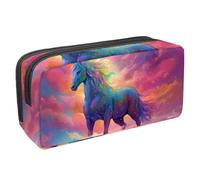 Trousse à crayons de grande capacité pour ranger des fournitures de bureau, des pensées d'oiseaux, des fleurs, Multicolore 14., 2.3x8.2x3.9in/6x21x10cm, Organiseur de sac