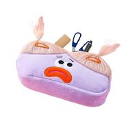 Trousse à crayons de grande capacité, trousse à crayons pour à cheveux longs - Trousse à de dessin animé de à cheveux longs créative de grande capacité - Sac de rangement de papeterie, trousse