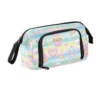 Trousse à crayons de grande capacité - Trousse portable pour adolescent pour enseignant université dessin animé gâteaux pastel lapiceros para mujer, gâteaux pastel dessin animé, 1 size, Gâteaux pastel