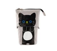 Trousse À Crayons D'école De Chat Mignon Pour Filles Et Garçons,Sac À Cartouche En Toile,Boîte À Stylos Kawaii Nairobi Orn,Kit De Pénal Coréen - Type Gray