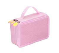 Trousse à crayons d'école mignonne for filles et garçons, grande trousse trois fermetures éclair, 52 fentes, boîte stylos, Kit de cartouches papeterie, sac Pour Adultes(Pink)