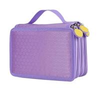 Trousse à crayons d'école mignonne for filles et garçons, grande trousse trois fermetures éclair, 52 fentes, boîte stylos, Kit de cartouches papeterie, sac Pour Adultes(Purple)