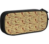 Trousse À Crayons Dessins D'homme Des Cavernes Culture Préhistorique, Grande Capacité Grande Pochette Porte-Stylo