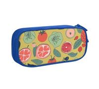 Trousse à crayons d'été avec fermeture éclair lisse, grande trousse portable pour fournitures scolaires, trousse de maquillage, bleu, Taille unique, Trousse de beauté