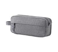 Trousse à crayons double couche avec compartiments, grande capacité, organisateur de stylos, fournitures scolaires esthétiques pour filles, gris, Voir description, Voir description