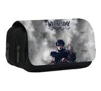 Trousse à Crayons Double Zipper Mercredi Addams Dami style D pour Enfant Garçon Fille