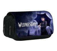 Trousse à Crayons Double Zipper Mercredi Addams Dami style G pour Enfant Garçon Fille G