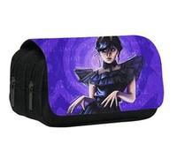 Trousse à Crayons Double Zipper Mercredi Addams Dami style H pour Enfant Garçon Fille