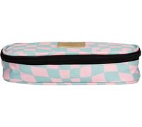 Trousse à crayons élégante en damier vert et rose - parfaite pour les amateurs d'accessoires uniques Rangez vos ustensiles dans un style tendance et pratique.